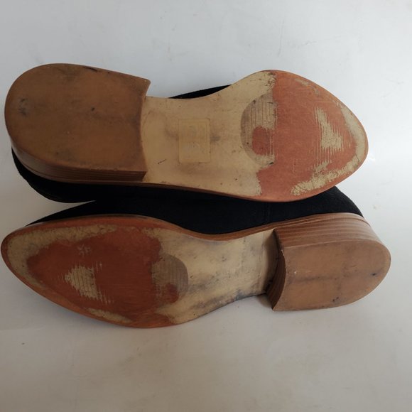 LFL by Lust for Life Chelsea Ankle Boot 7.5 Black Faux Suede Vegan Boho Fairy - Picture 11 of 11